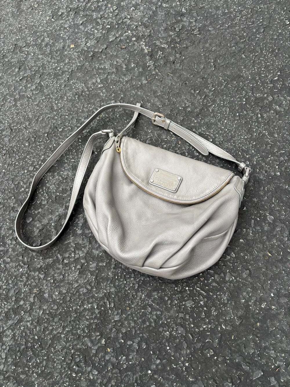 Marc by Marc Jacobs Standard Supply Workwear Gray Leather Crossbody Bag